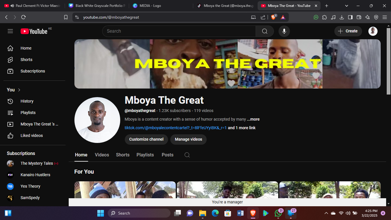 mboyathegreat social media overview